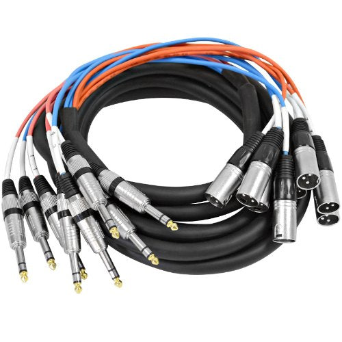 Seismic Audio SAXT-8x20M 8 Channel 20ft XLR to 1/4in TRS Cable