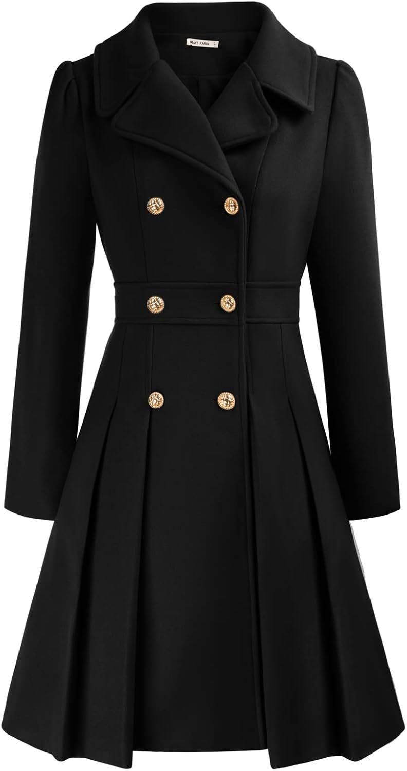 GRACE KARIN Women's Fashion Trench Coat for All Seasons Style