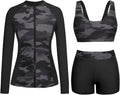 Holipick Long Sleeve Swimsuits for Women - 3 Piece Rash Guard Set Sets
