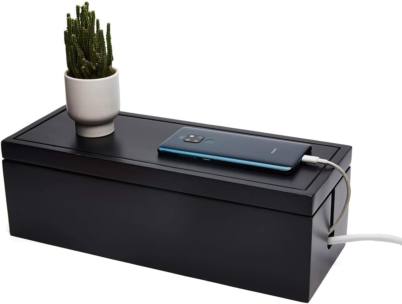 Changsuo Wooden Cable Management Box (Black)