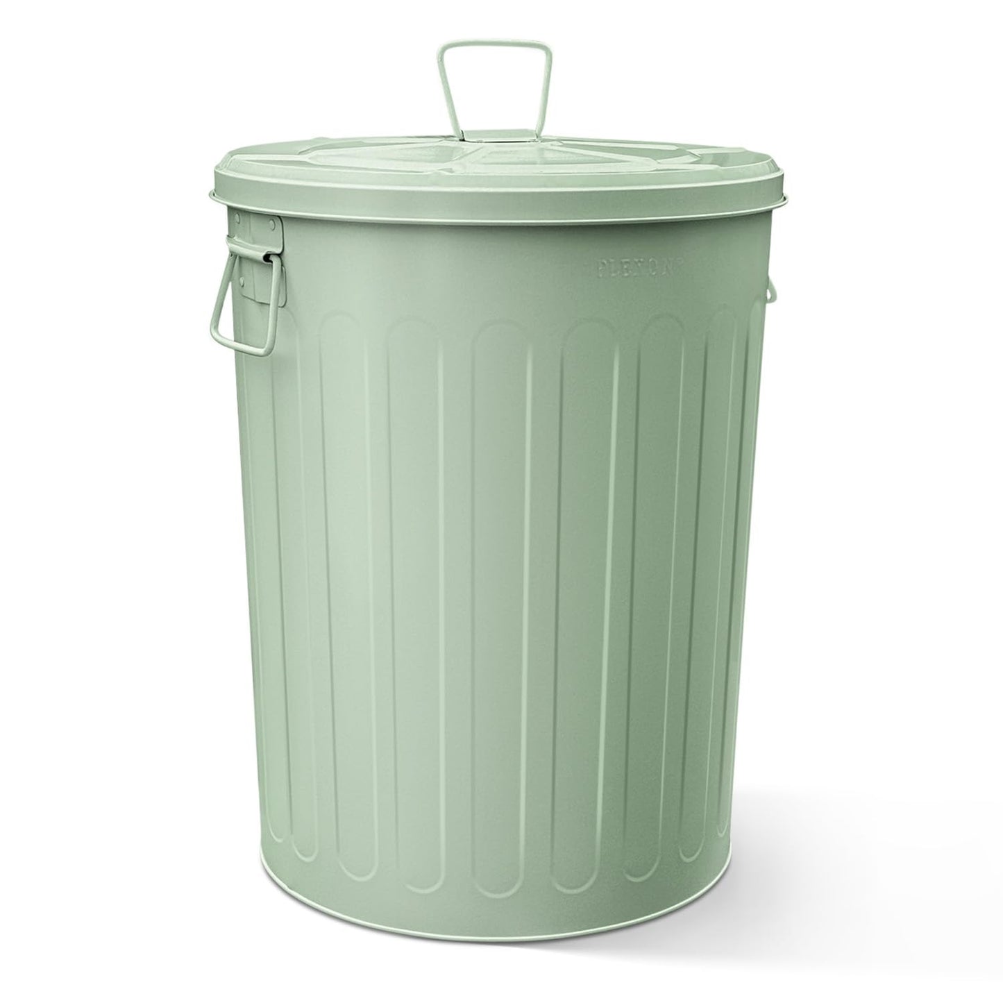 Durable 20 Gallon Metal Trash Can with Lid for Outdoor Use
