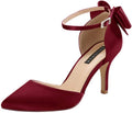 Wedding Evening Party Pumps with Bow Knot Ankle Strap (Style PLDK)