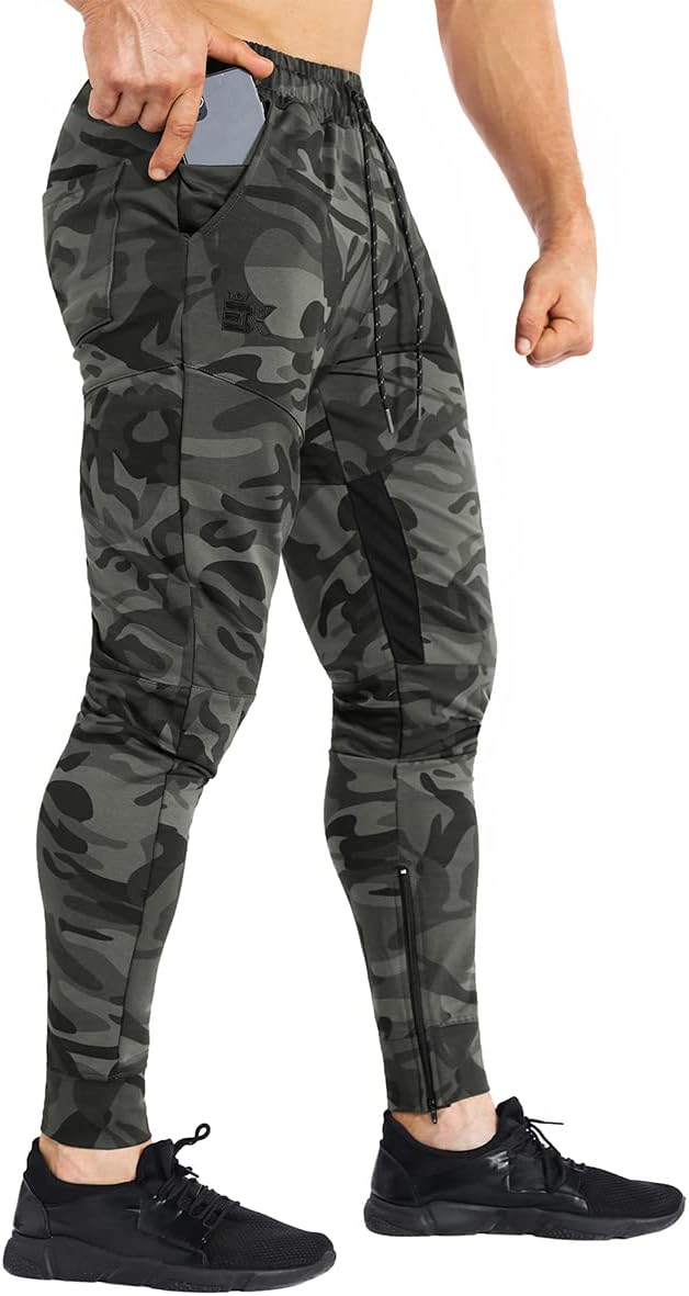 BROKIG Mens Fitted Gym Sweatpants for Stylish Workout Comfort