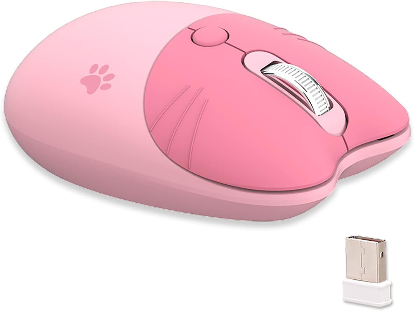 Lomiluskr Cute Cat Wireless Mouse - Silent & Stylish! 