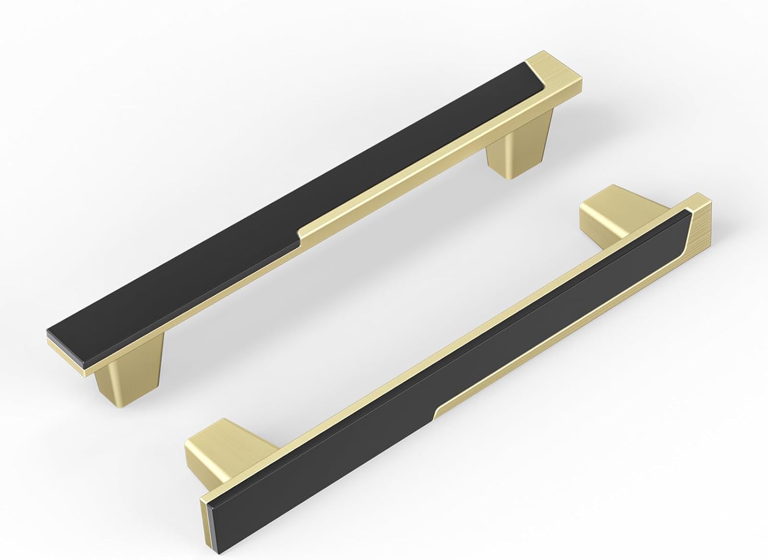 Haliwu 10 Pack Black and Gold Cabinet Handles for Modern Style