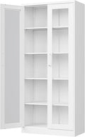 Modern Display Cabinet with Glass Door for Home and Office Storage