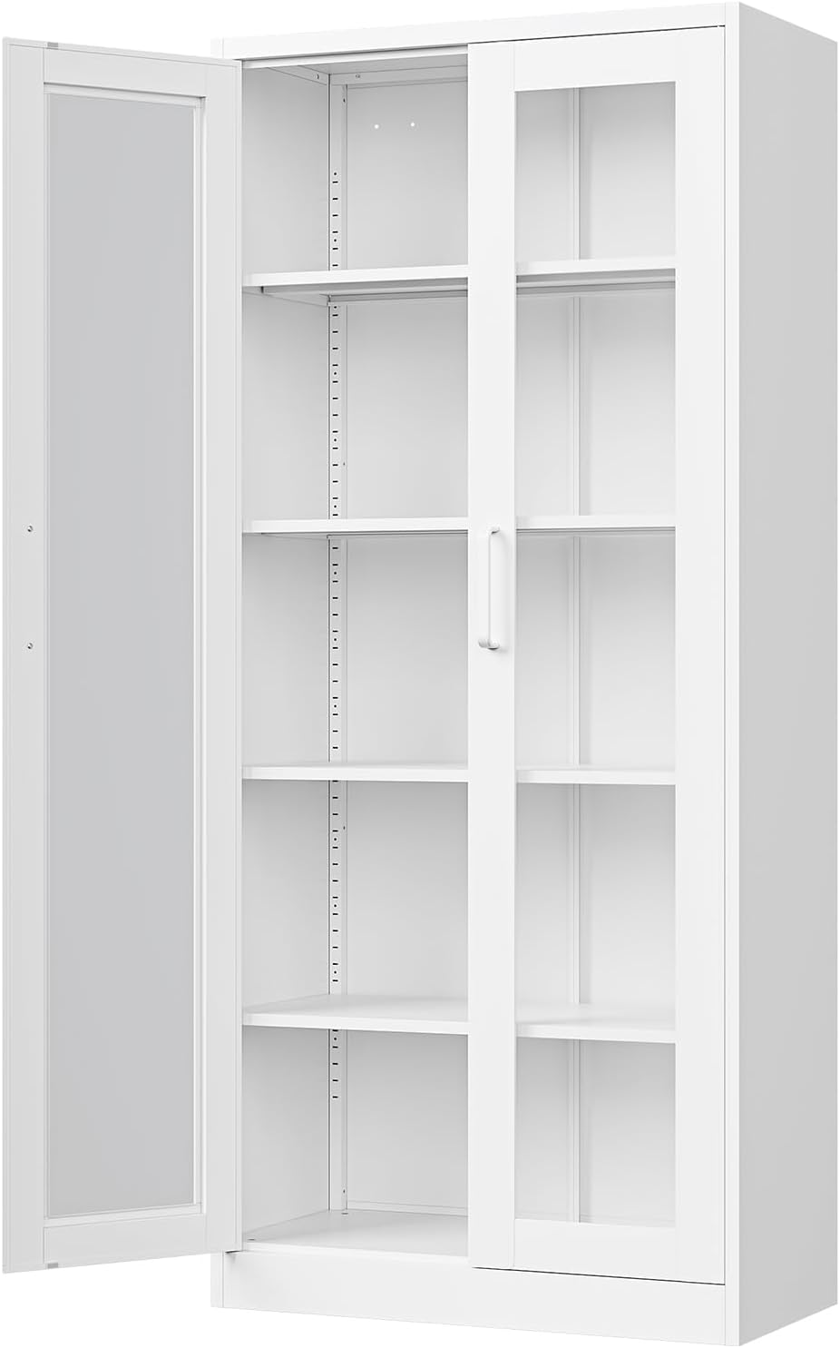 Display Storage Cabinet with Glass Door for Home and Office