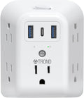 TROND 5-Outlet Power Strip with USB: Surge Protection & USB-C Charging