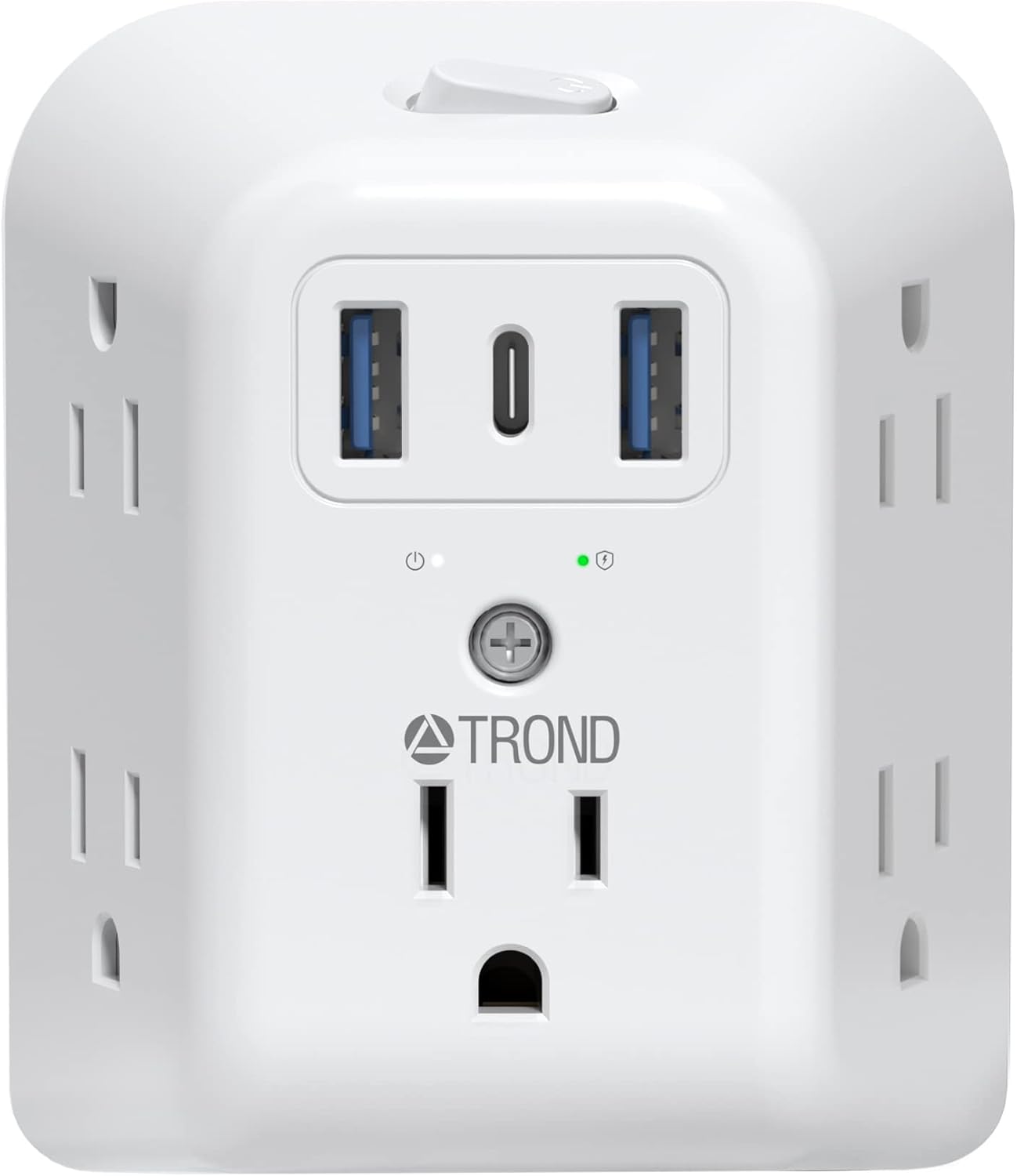 TROND 5-Outlet Power Strip with USB: Surge Protection & USB-C Charging
