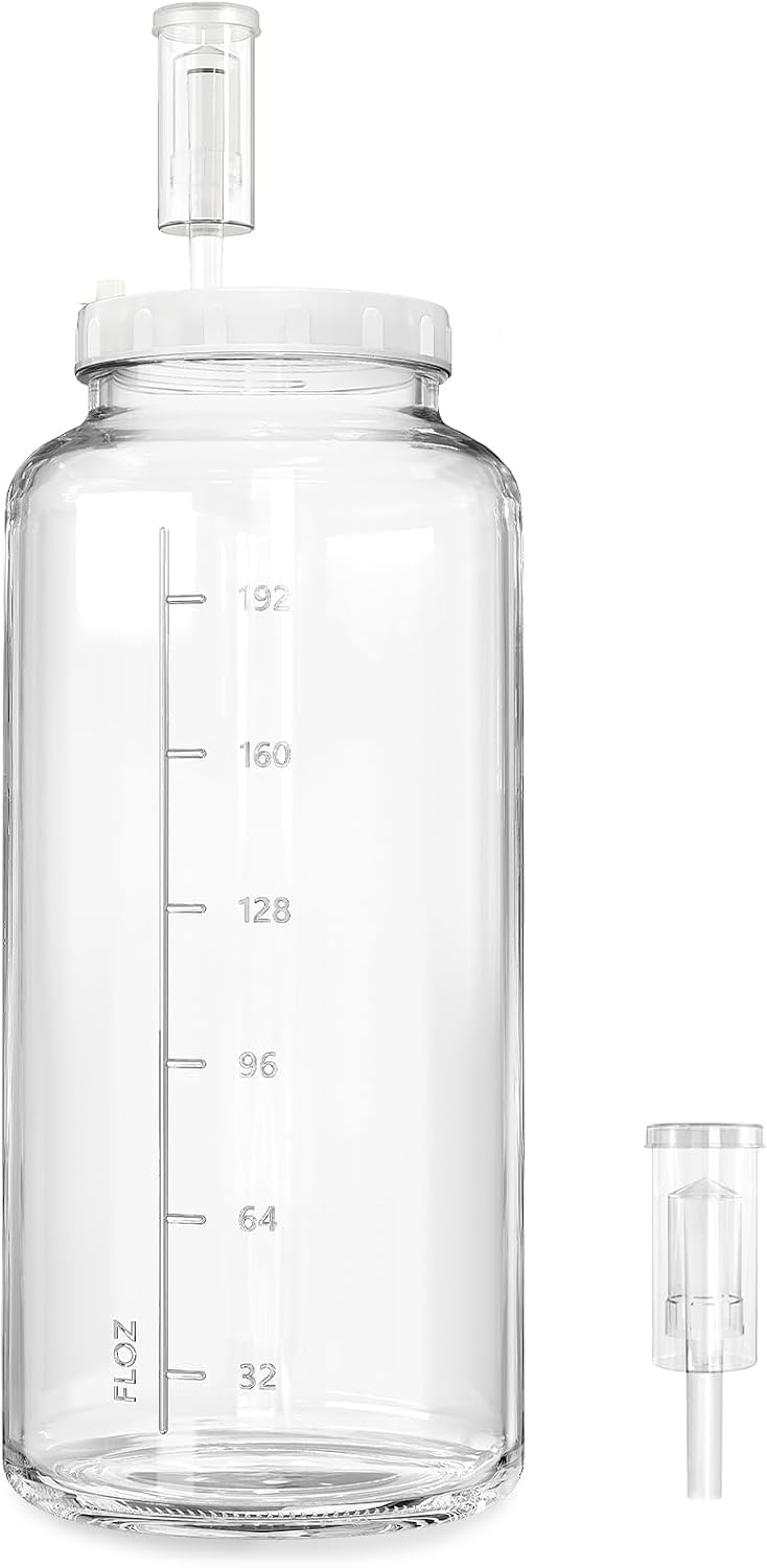 2 Gallon Large Fermentation Jar for Home Brewing and Pickling