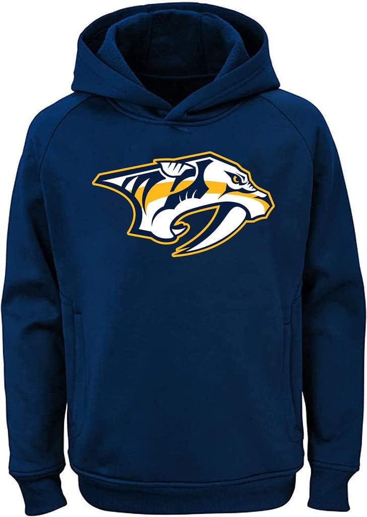 Outerstuff NHL Youth Pullover Hoodie with Team Color Logo