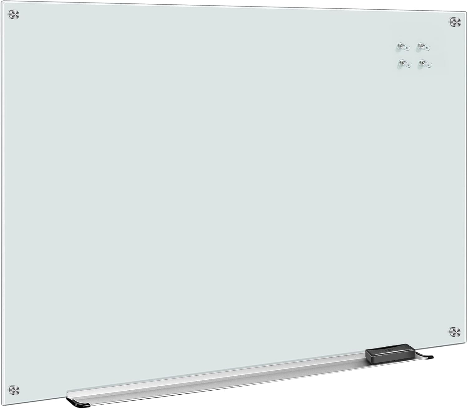 Magnetic Frameless Whiteboard - Durable Glass Dry-Erase Board