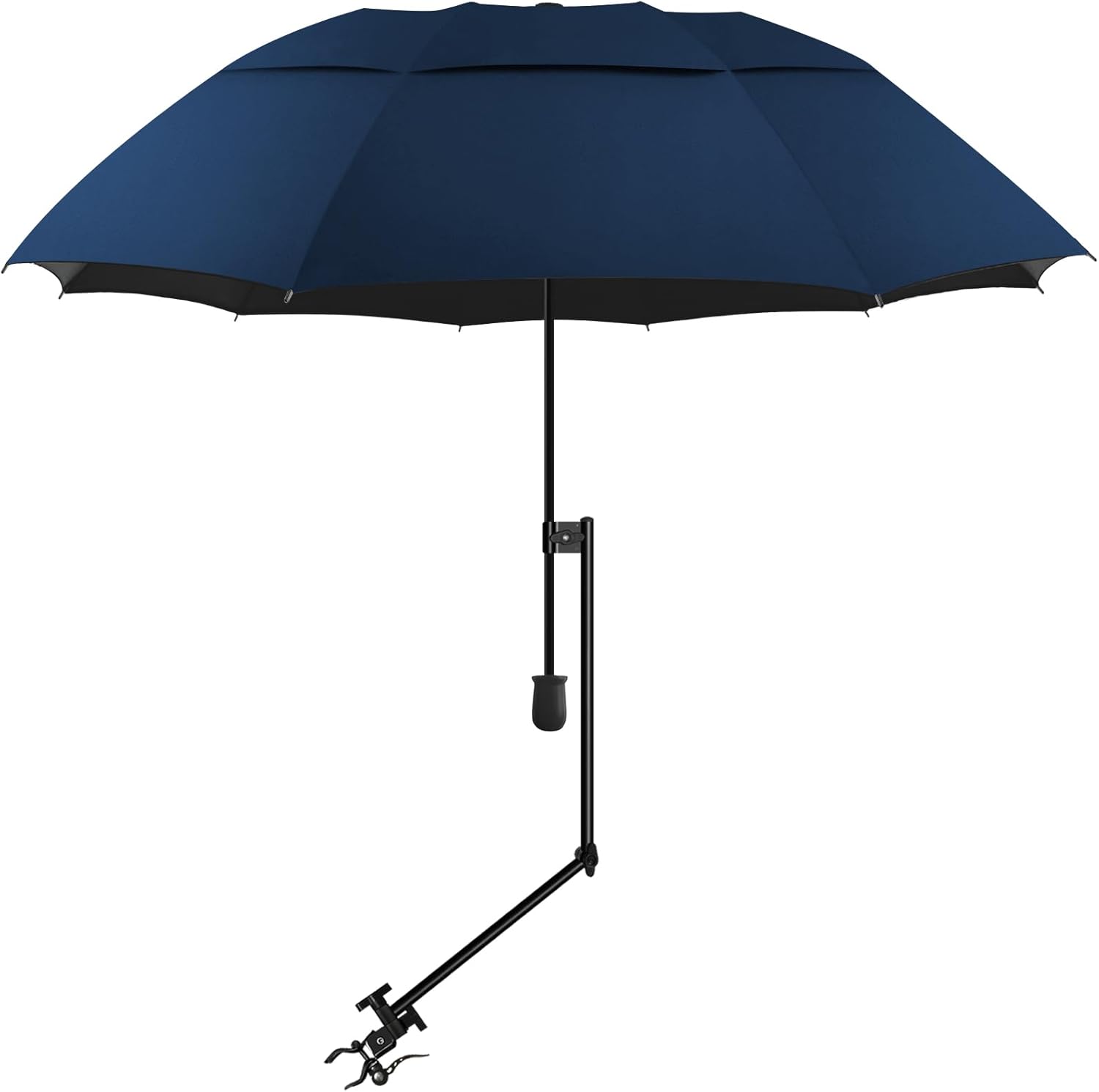 UPF 50+ Beach Umbrella with Adjustable Clamp for Ultimate Protection