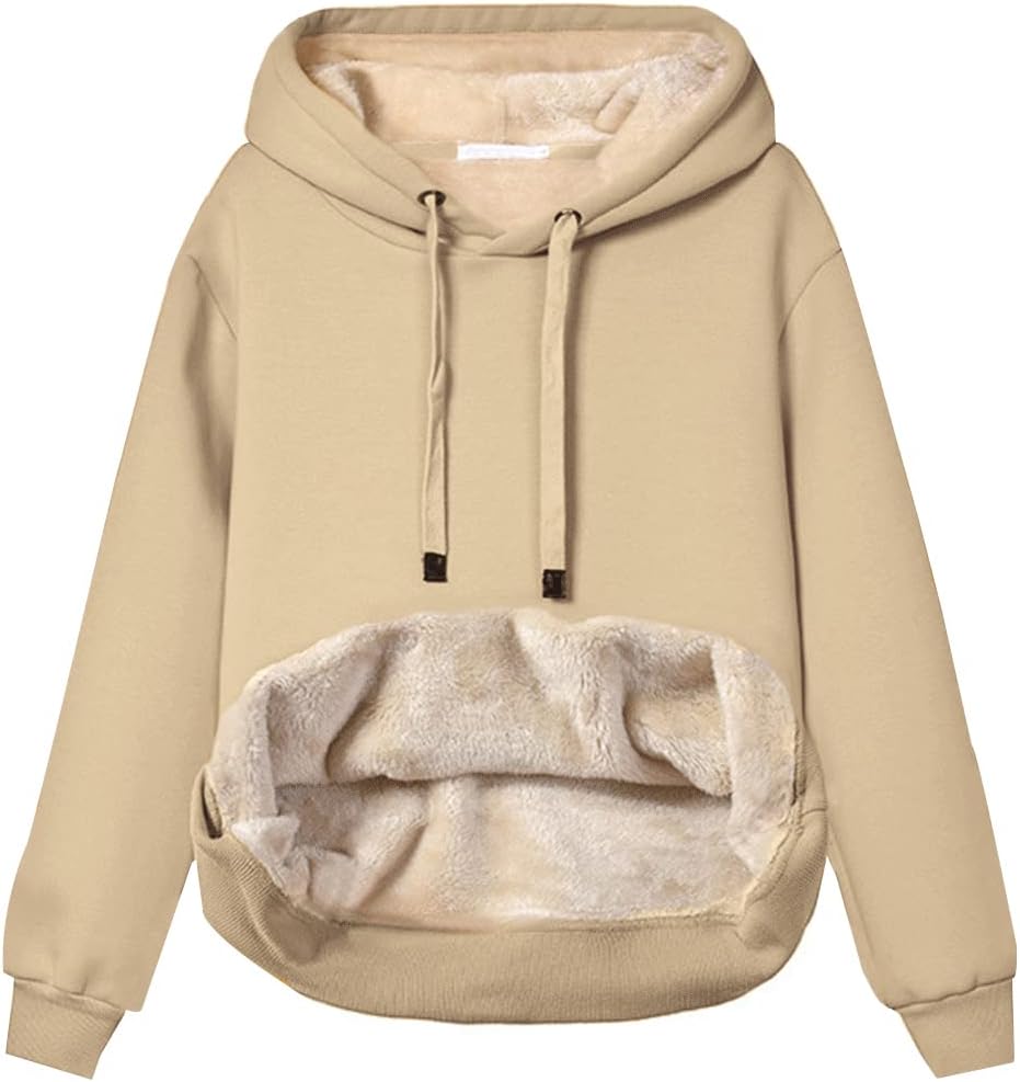 Haellun Womens Casual Winter Warm Fleece Pullover Hoodie