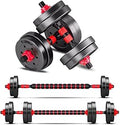 BCBIG Adjustable Dumbbells Sets 20/30/40/60/80lbs - Convertible 3-in-1