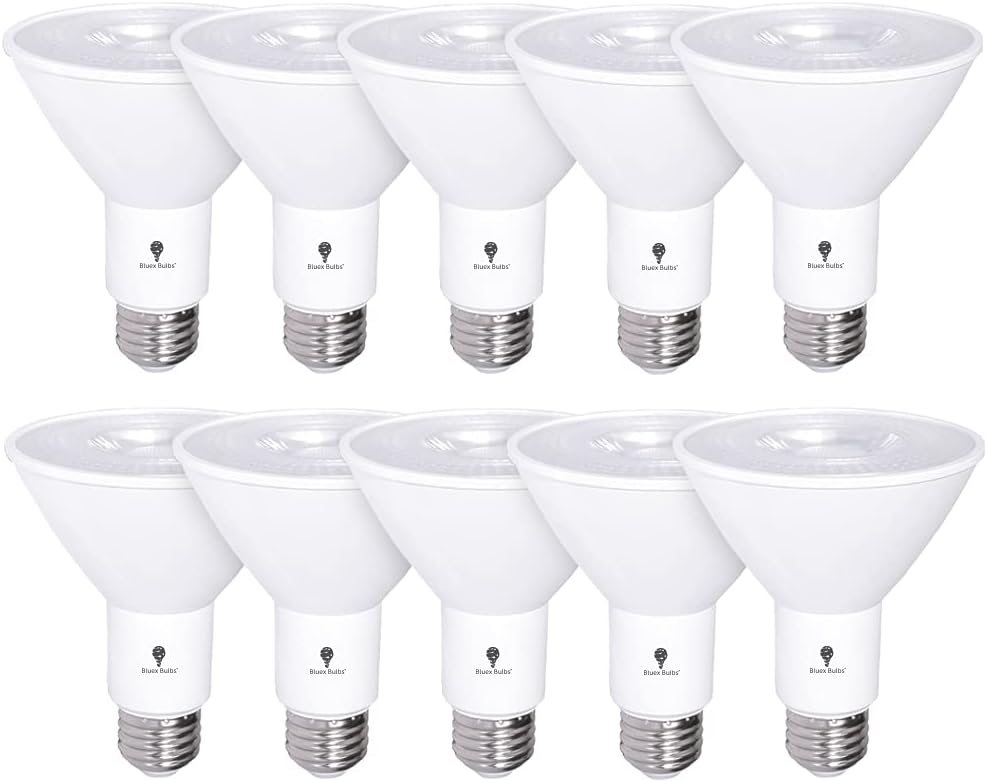10 Pack PAR30 Outdoor LED Flood Light Bulb for Security Use