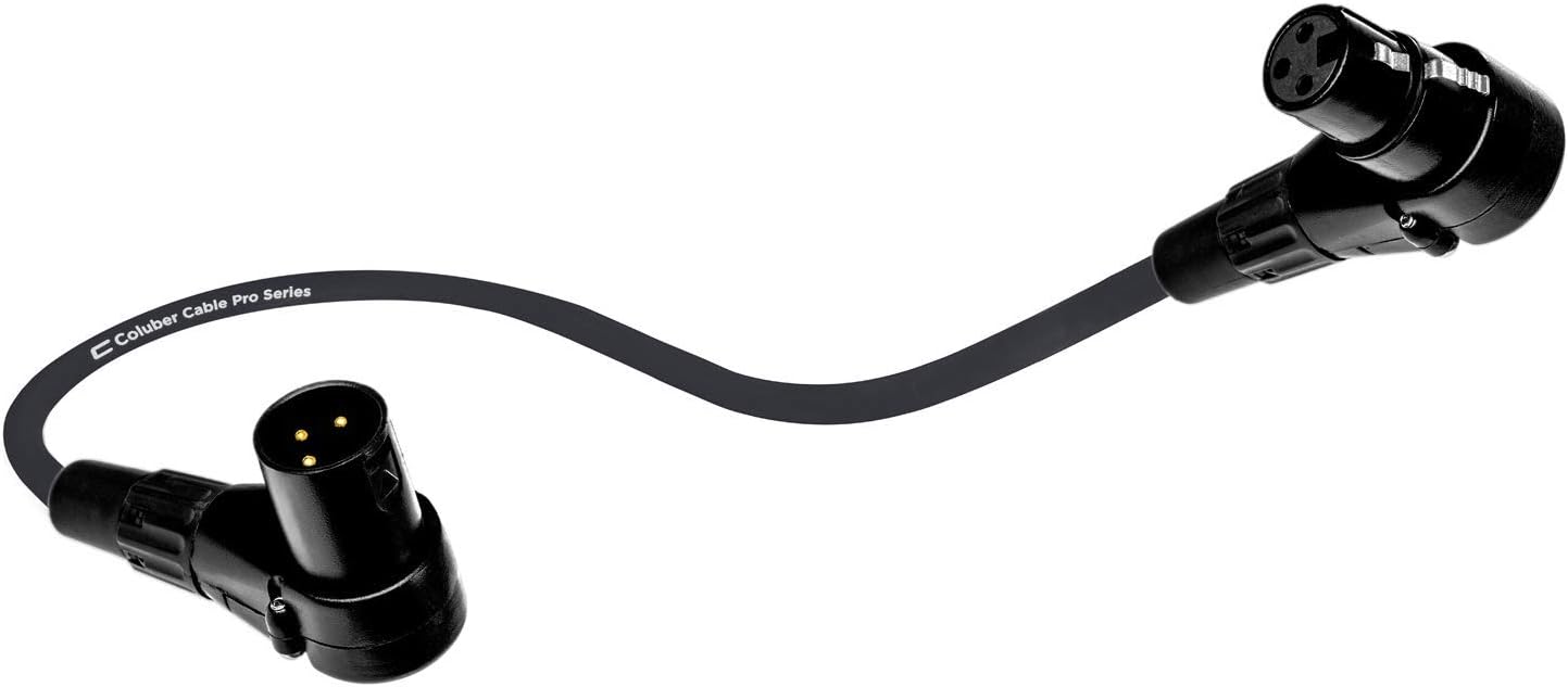 Balanced XLR Cable Right Angle Male to Female - 200 Feet Black
