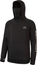 BASSDASH Mens Fishing Fleece Hoodie with Neck Gaiter - Warm, Water
