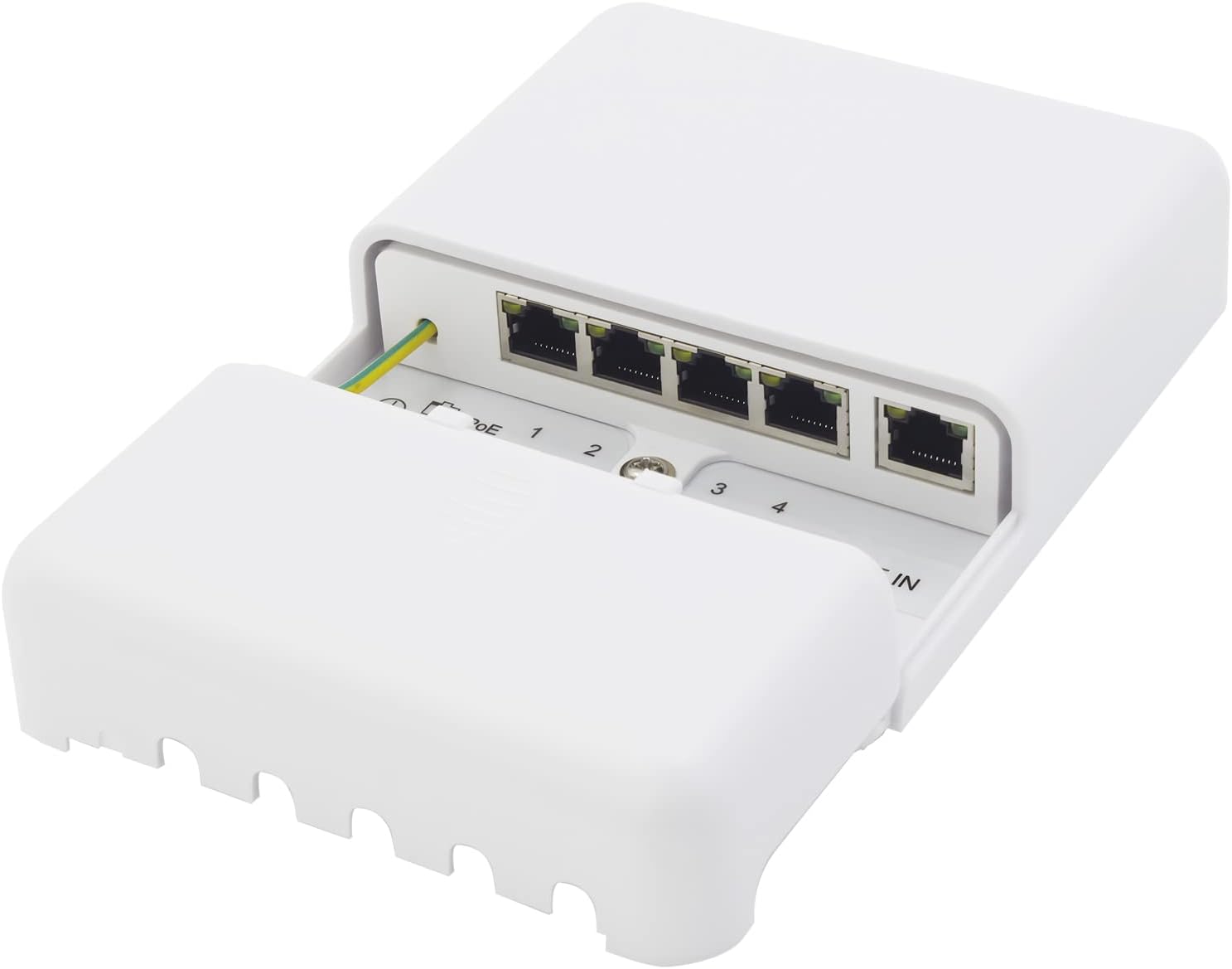 Gigabit 4-Port PoE Switch Extender for Outdoor Use IP65 Waterproof