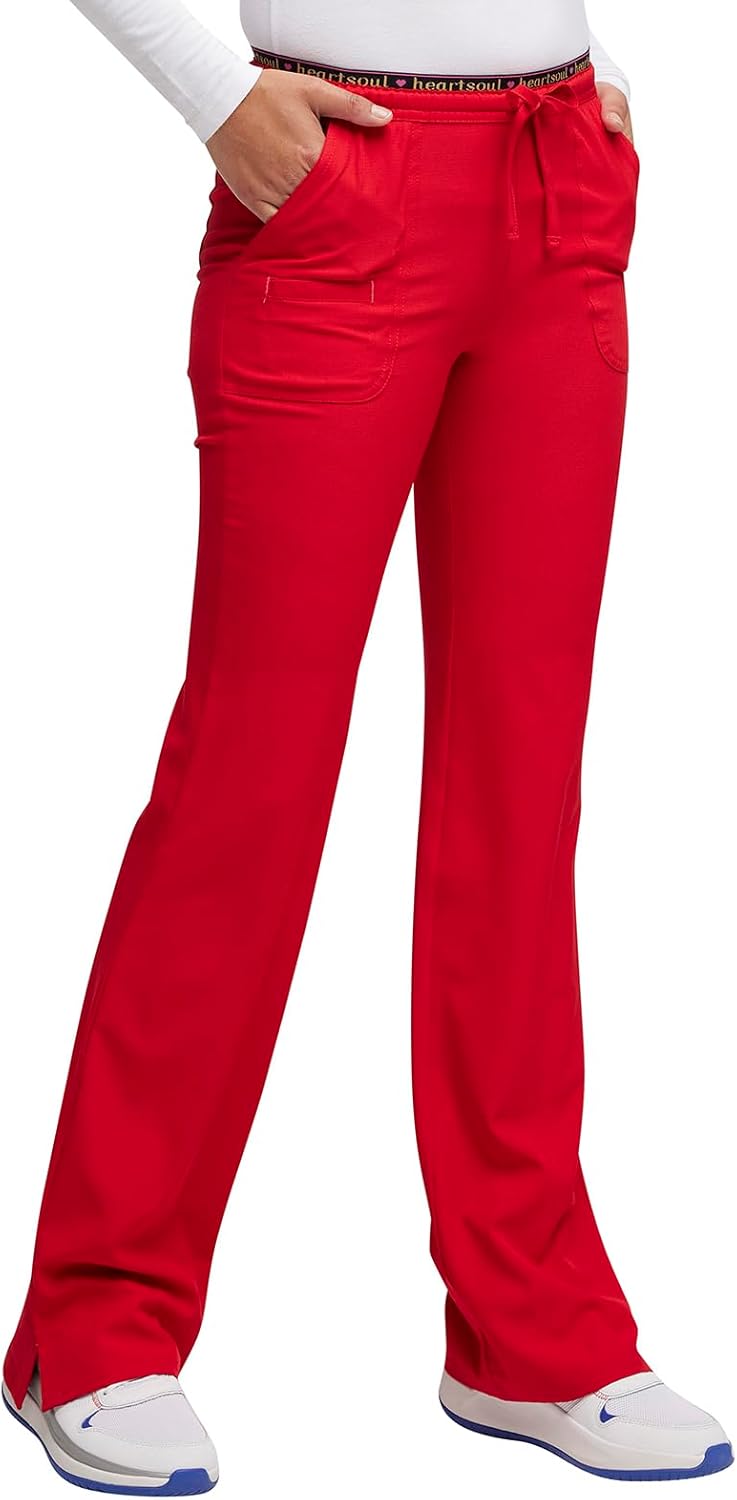 Heartsoul Drawstring Scrub Pants for Women with Flare Leg Design
