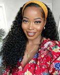 Headband Wig Human Hair Curly 22in - Glueless Wear-and-Go Elegance