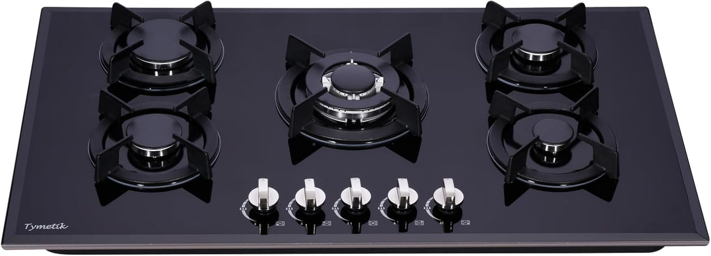 36 Inch Gas Cooktop with 5 High Efficiency Burners for Cooking