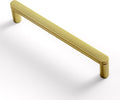 5ft Center to Center Brushed Brass Cabinet Handles - Modern Curved
