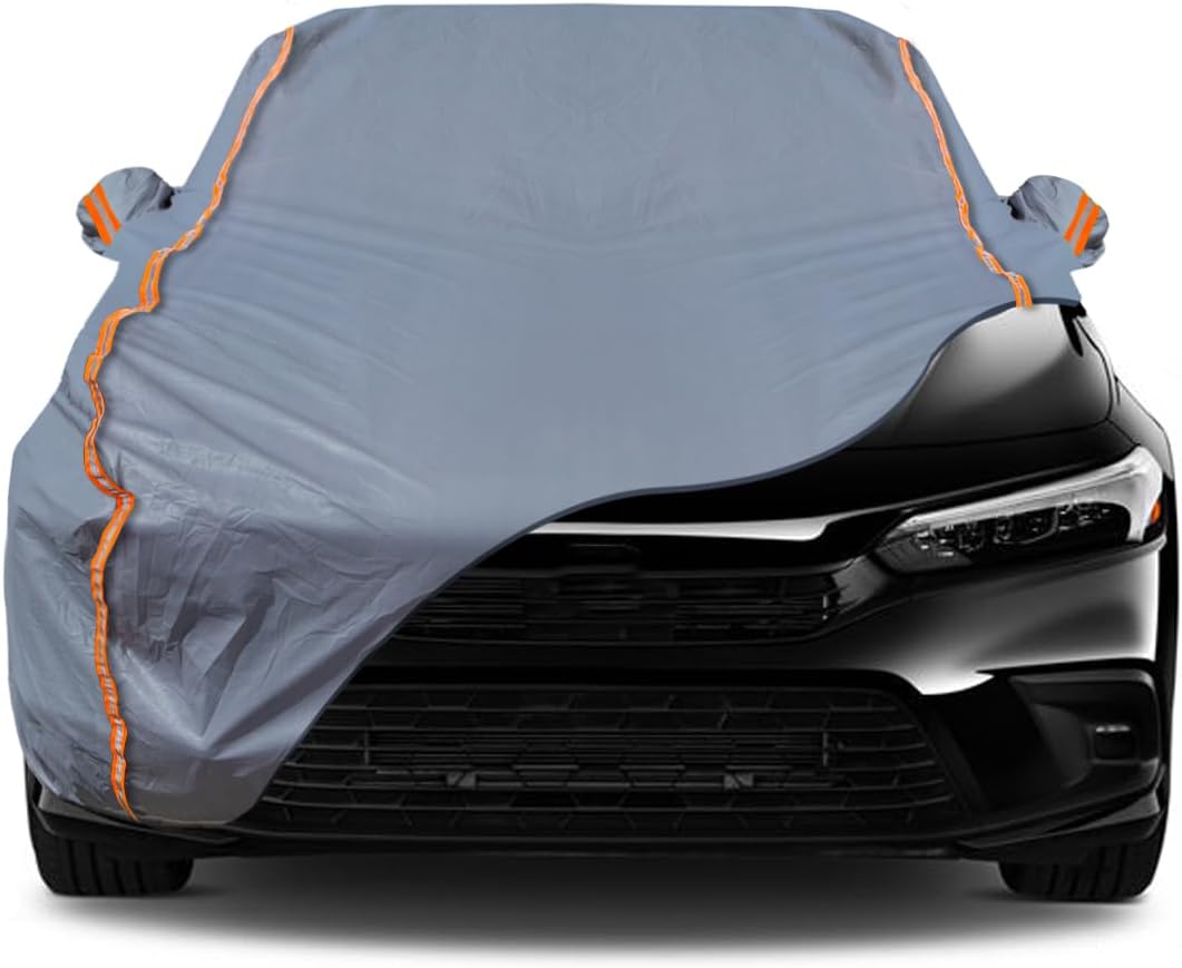 TUCAREST 6-Layers PEVA Premium Full Car Cover for Sedans and SUVs