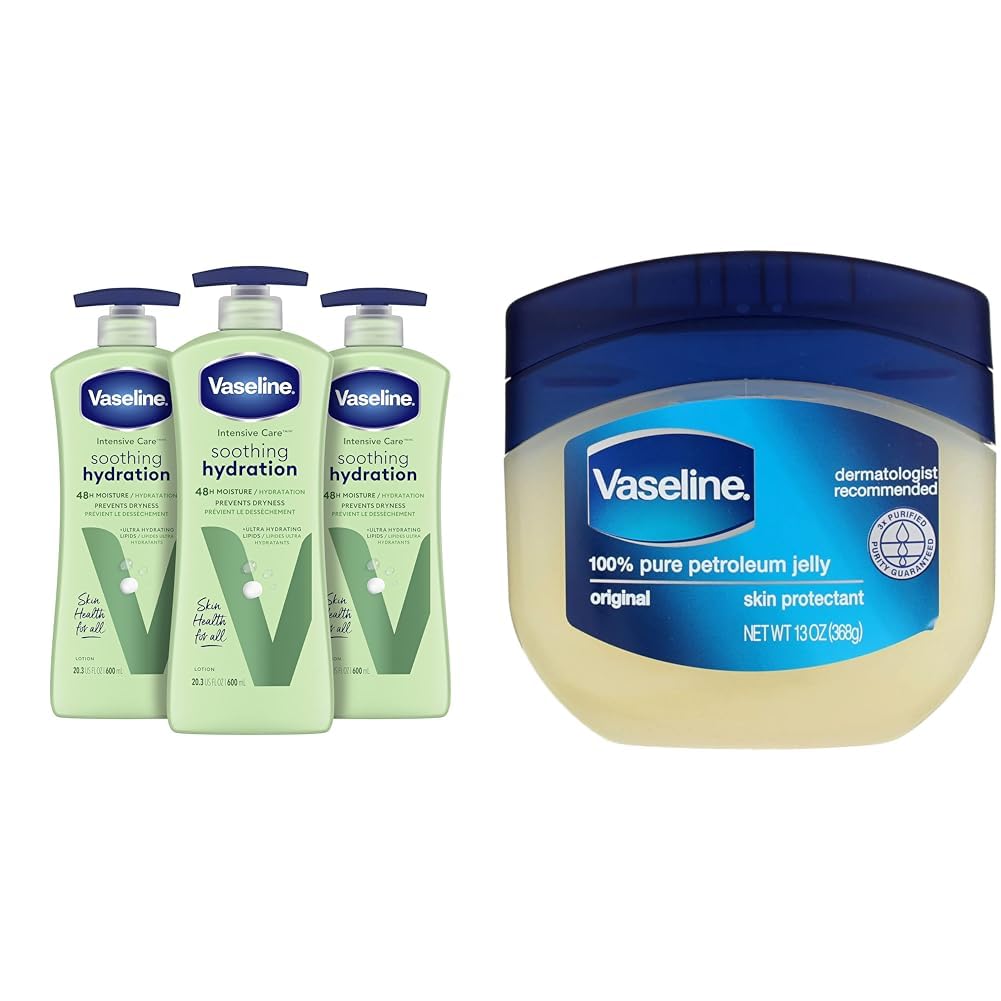 Vaseline Intensive Care Body Lotion for Dry Skin Relief 3 Count