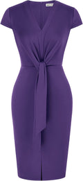 Women's Summer Midi Dress with Tie Waist - Work to Evening Wear