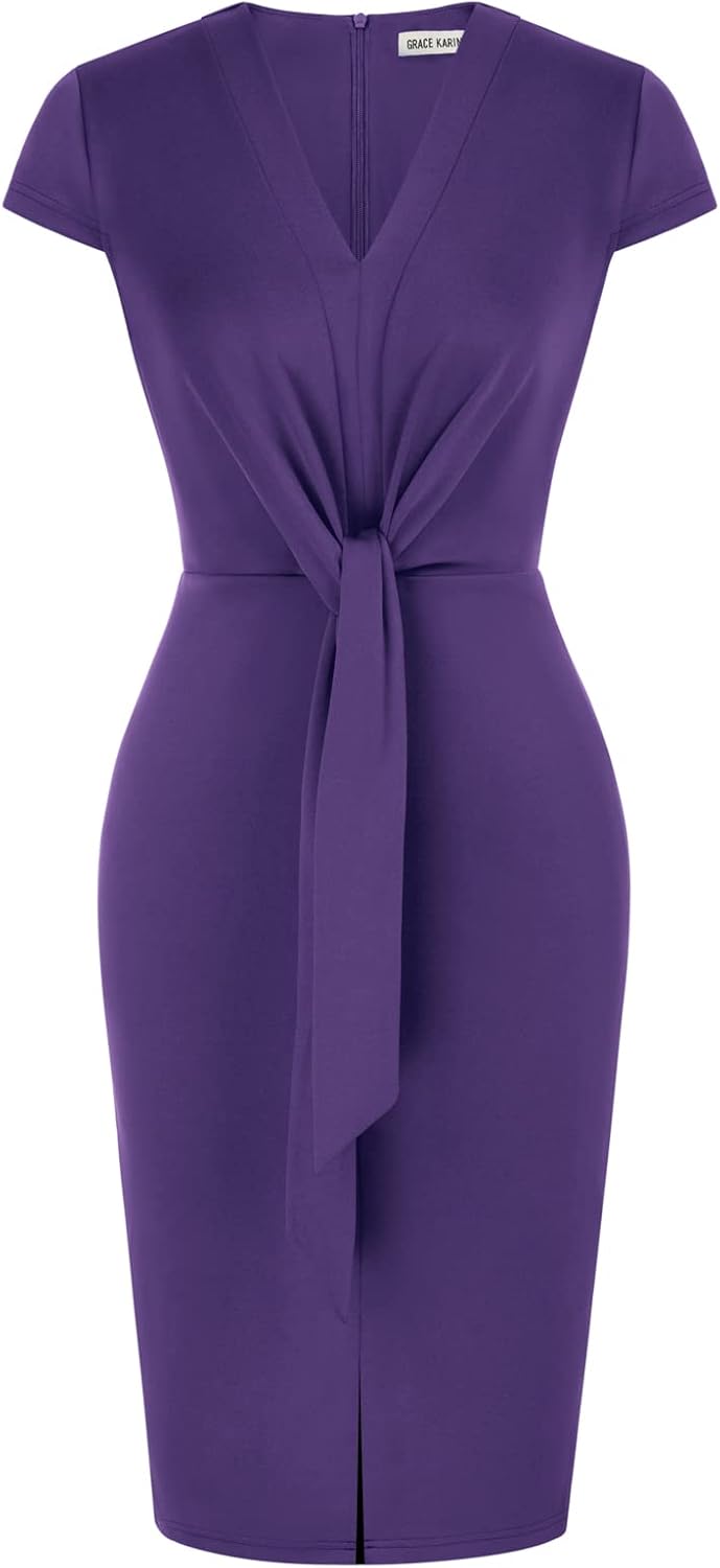 GRACE KARIN Women's Summer Midi Dress for Business Casual Style