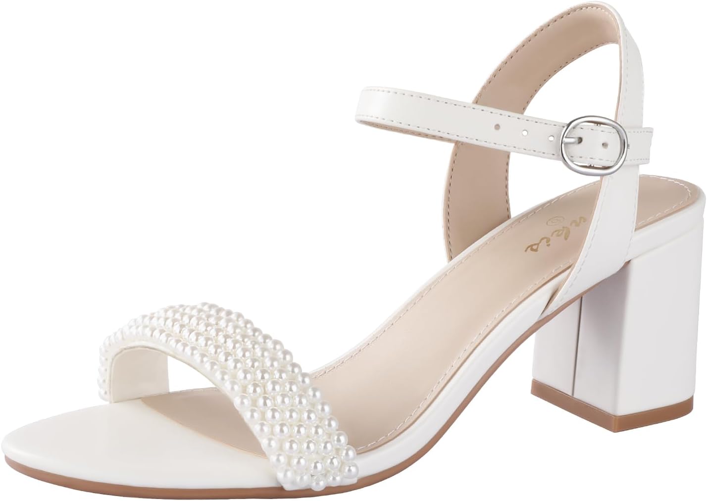 Ankis Nude Black Heels for Women - Stylish Chunky Block Sandals