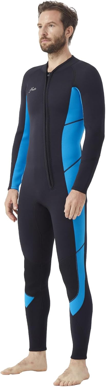 Hevto Wetsuits Men 3/2mm Neoprene Front Zip Shorty Full Wet Suit