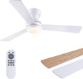 Asyko 46ft Low Profile Ceiling Fan with Light and Remote - Quiet