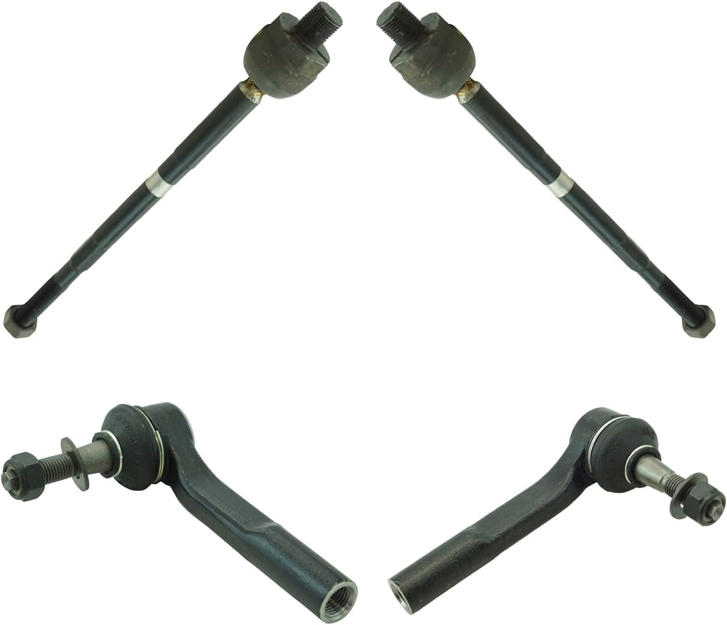 TRQ Front Tie Rod Set for 2006-2009 Saab 9-3 - Direct Fit