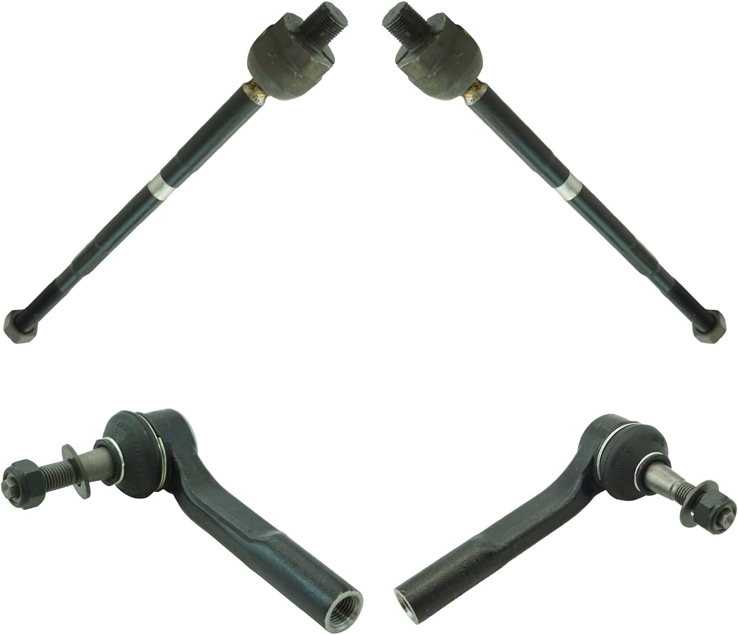 TRQ Front Tie Rod Set for 2006-2009 Saab 9-3 - Direct Fit