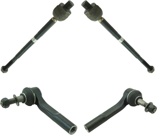 TRQ Front Tie Rod Set for 2006-2009 Saab 9-3 - Direct Fit
