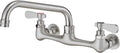 BWE Commercial Kitchen Faucet 8 in Wall Mount - Heavy Duty Utility