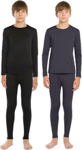 Thermal Underwear for Kids Fleece Lined Base Layer Set - Warm