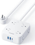Anker Power Strip with USB Ports 5Ft - 8 Outlets + USB-C Fast Charge