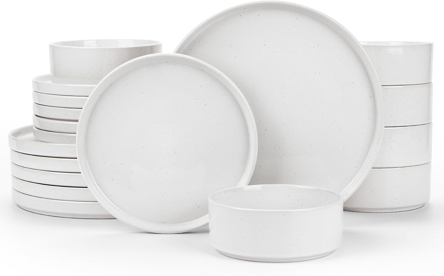 Famiware Nebula Dinnerware Set for 6 - 18 Pieces in White