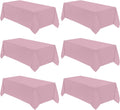 VidaFete Tablecloth 6 Pack 90 x 132in Rectangle Table Cloth - Durable