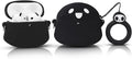 Ghost Black AirPods 4 Case - Cute 3D Cartoon Design by LEWOTE