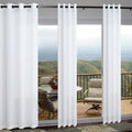 White Curtains 108 in Long Semi Blackout Curtains for High Ceilings