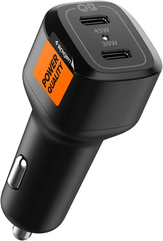 Spigen 75W Dual USB Car Charger - Super Fast Charge
