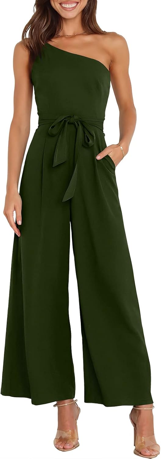Stylish One Shoulder Sleeveless Jumpsuit for Women in 2025