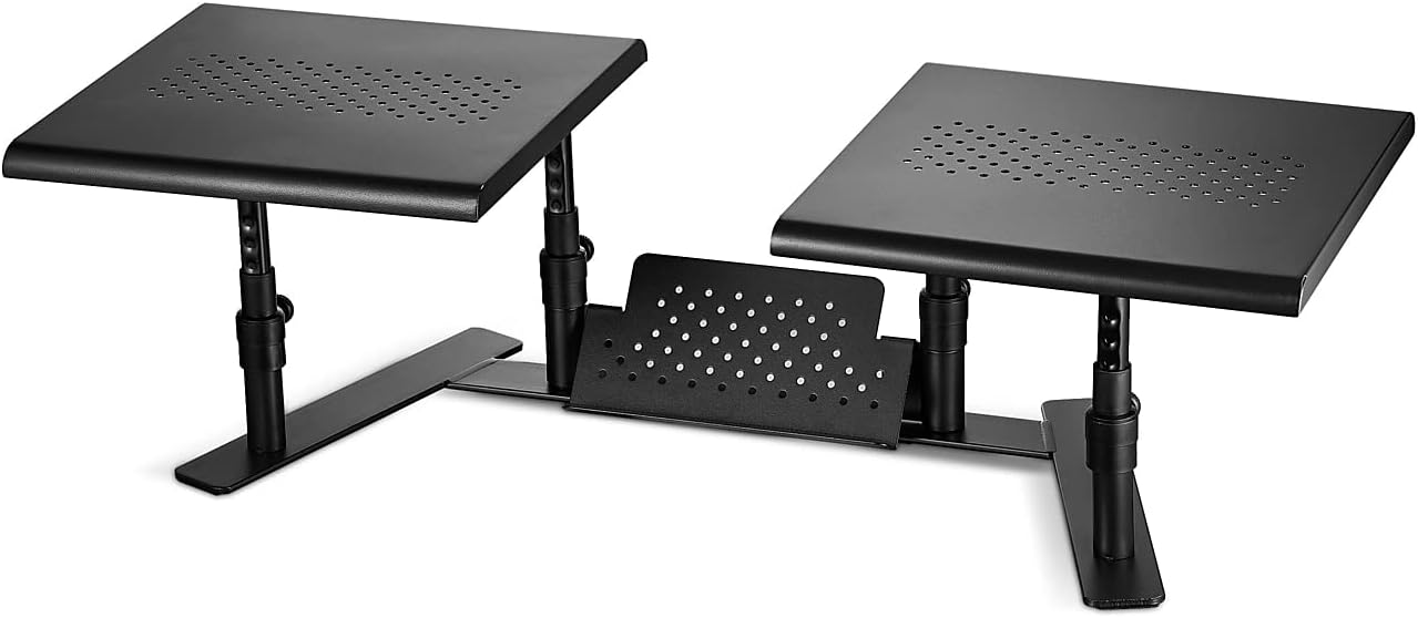 STAPLES Dual Monitor Adjustable Stand for Comfortable Viewing