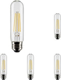 Satco T10 2700K LED Bulbs Pack of 5 - Warm Clear Medium Base