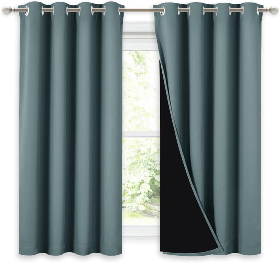 NICETOWN 100% Blackout Curtains for Complete Light Control
