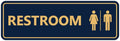 All Gender Restroom Sign - Navy Blue/Gold Small 10 Pack